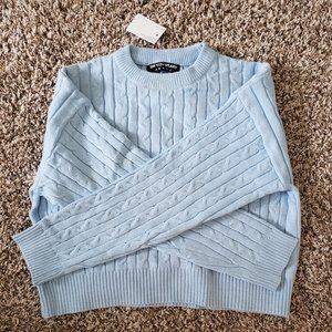 Cropped Blue Sweater